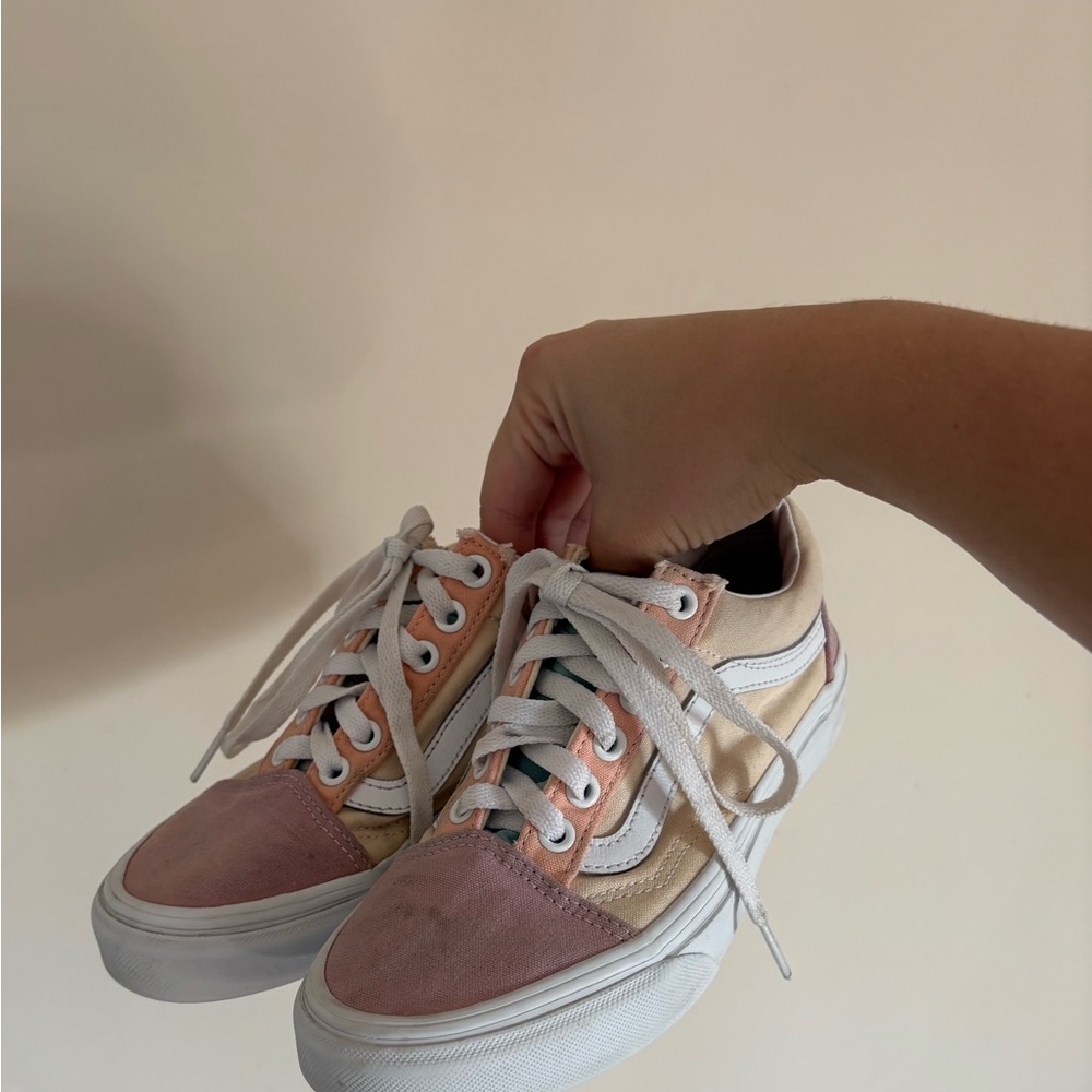 Vans Kid’s Blush and Cream Sneakers